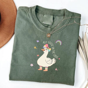 Ally Goose on the Loose Pride LGBTQ Comfort Colors Tee 1