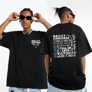 Bailey Zimmerman Song Lyric 2 sided T shirt