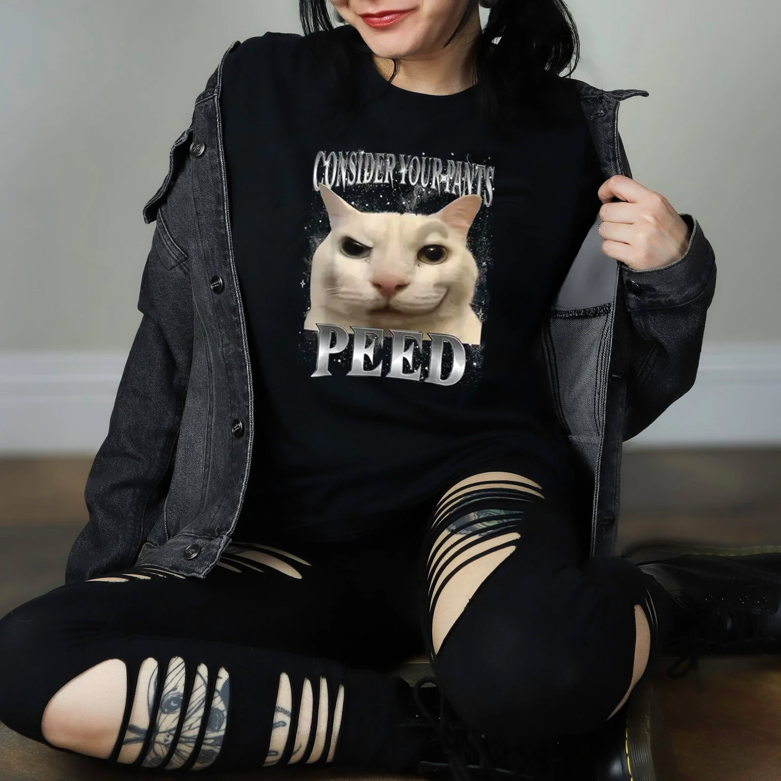 Consider Your Pant Peed Smiley Cat Meme T-shirt Consider Your Pant Peed Smiley Cat Meme T-shirt