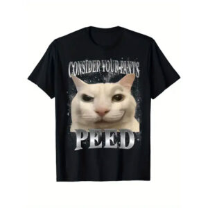 Consider Your Pant Peed Smiley Cat Meme T shirt 3
