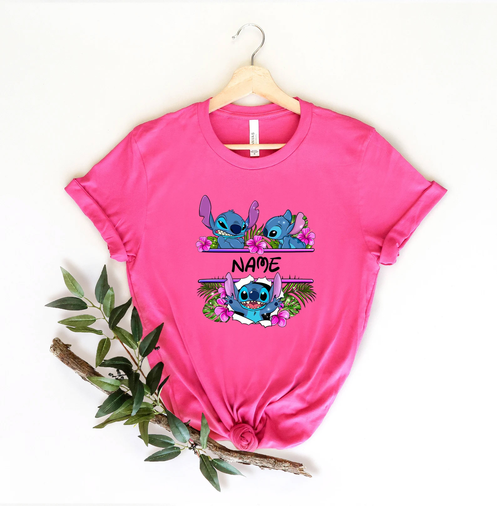 Custom Name Stitch Disney Cartoon Comfort Colors T-shirt Custom Name Stitch Disney Cartoon Comfort Colors T-shirt