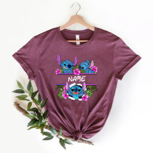 Custom Name Stitch Disney Cartoon Comfort Colors T shirt 2