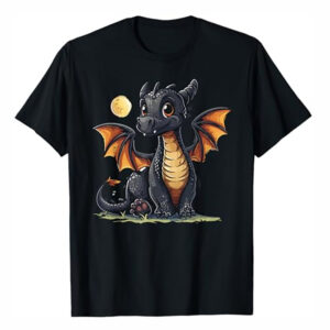 Cute Dragon And Moon Medieval Fantasy Shirt Cute Dragon And Moon Medieval Fantasy Shirt