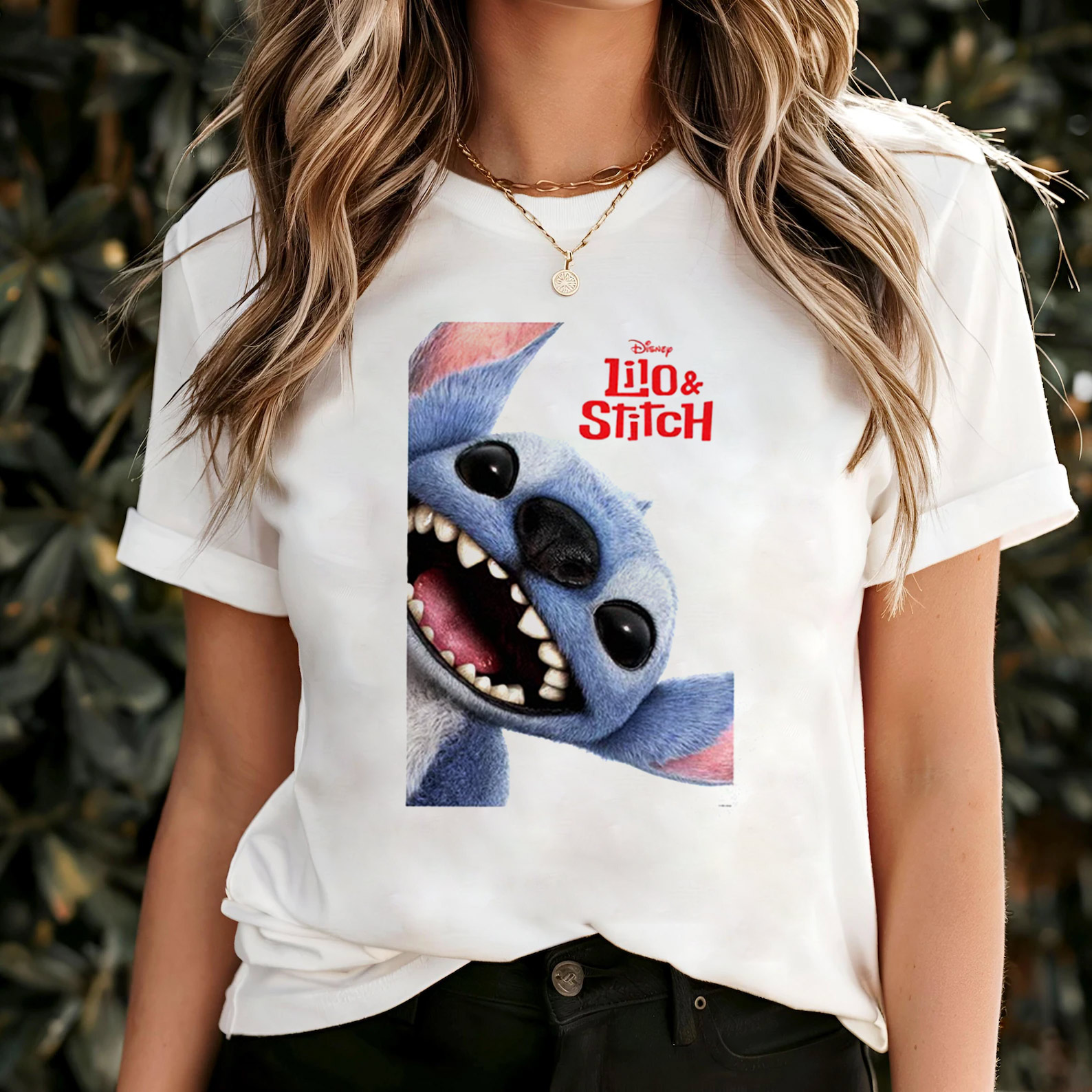 Disney Lilo And Stitch Smiley Stitch Graphic T-shirt Disney Lilo And Stitch Smiley Stitch Graphic T-shirt