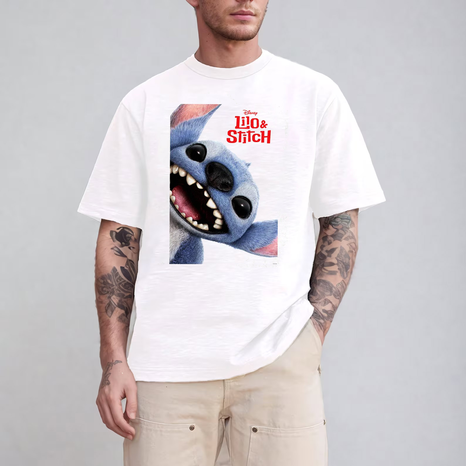 Disney Lilo And Stitch Smiley Stitch Graphic T-shirt Disney Lilo And Stitch Smiley Stitch Graphic T-shirt