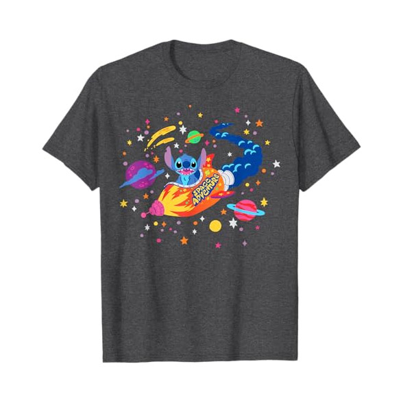 Disney Lilo And Stitch Space Adventure Cartoon T-shirt Disney Lilo And Stitch Space Adventure Cartoon T-shirt