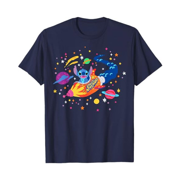 Disney Lilo And Stitch Space Adventure Cartoon T-shirt Disney Lilo And Stitch Space Adventure Cartoon T-shirt