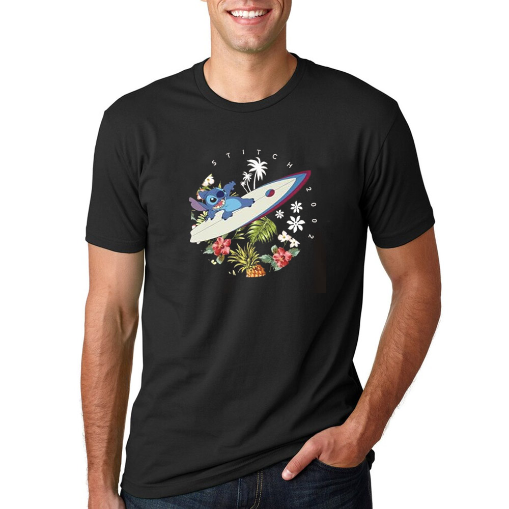 Disney Lilo And Stitch Surfing Stitch 2002 Cartoon T-shirt Disney Lilo And Stitch Surfing Stitch 2002 Cartoon T-shirt