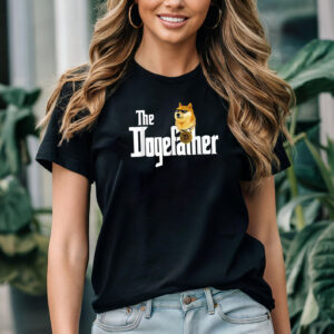 Dogecoin The Dogefather Funny Cryptocurrency T-shirt