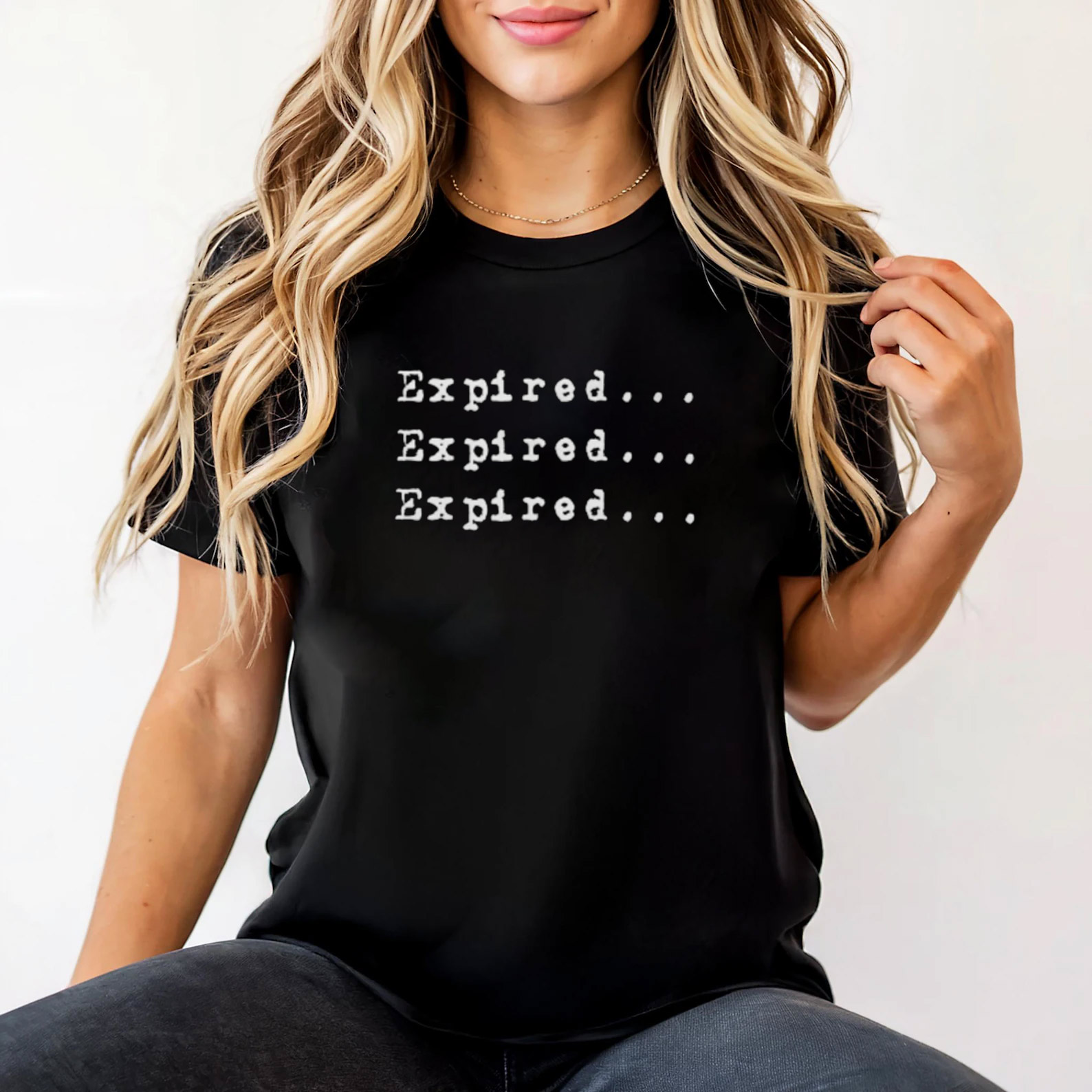 Expired, Expired, Expired Funny Old Lady T-shirt Expired, Expired, Expired Funny Old Lady T-shirt