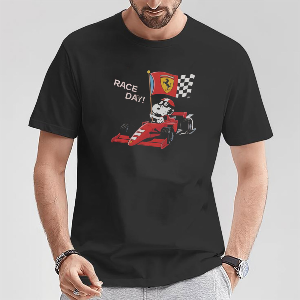 Formula 1 Snoopy Ferrari Race Day T-shirt Formula 1 Snoopy Ferrari Race Day T-shirt