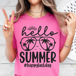 Hello Summer Last Day Of School Comfort Colors Tee Hello Summer Last Day Of School Comfort Colors Tee