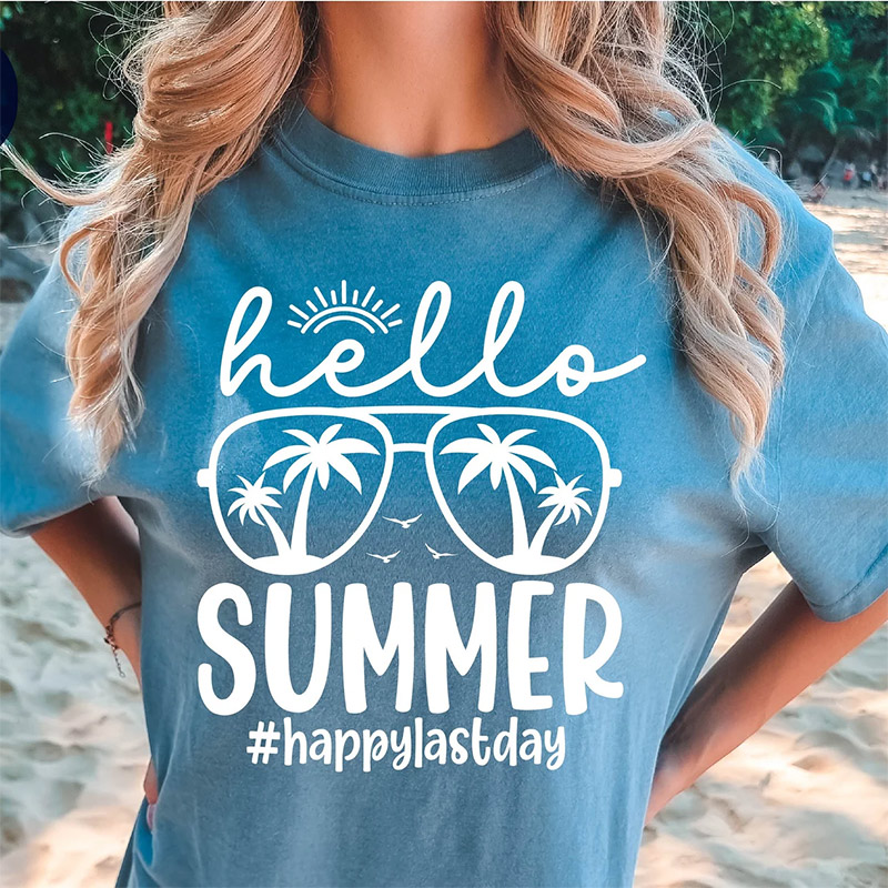Hello Summer Last Day Of School Comfort Colors Tee Hello Summer Last Day Of School Comfort Colors Tee