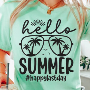 Hello Summer Last Day Of School Comfort Colors Tee