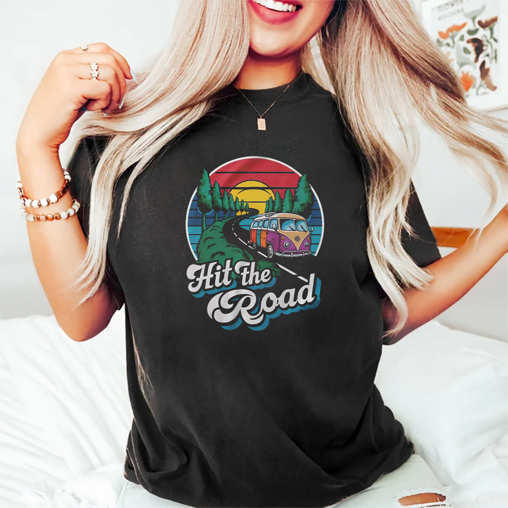 Hit The Road Vintage Summer Getaway T-shirt Hit The Road Vintage Summer Getaway T-shirt