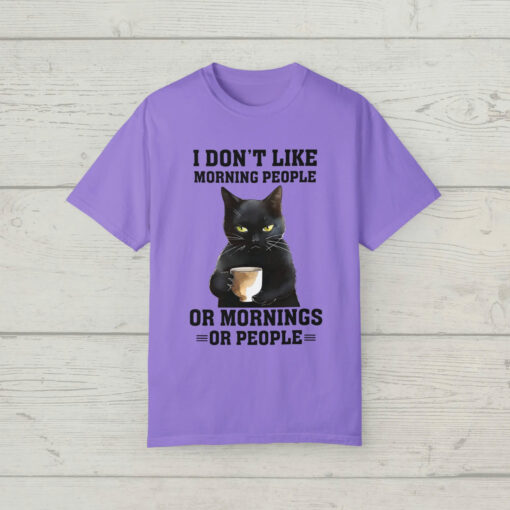 I Don't Like Morning Or Mornings Or People Grumpy Cat Comfort Colors T shirt 2