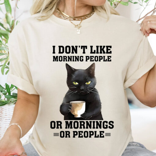 I Don't Like Morning Or Mornings Or People Grumpy Cat Comfort Colors T shirt