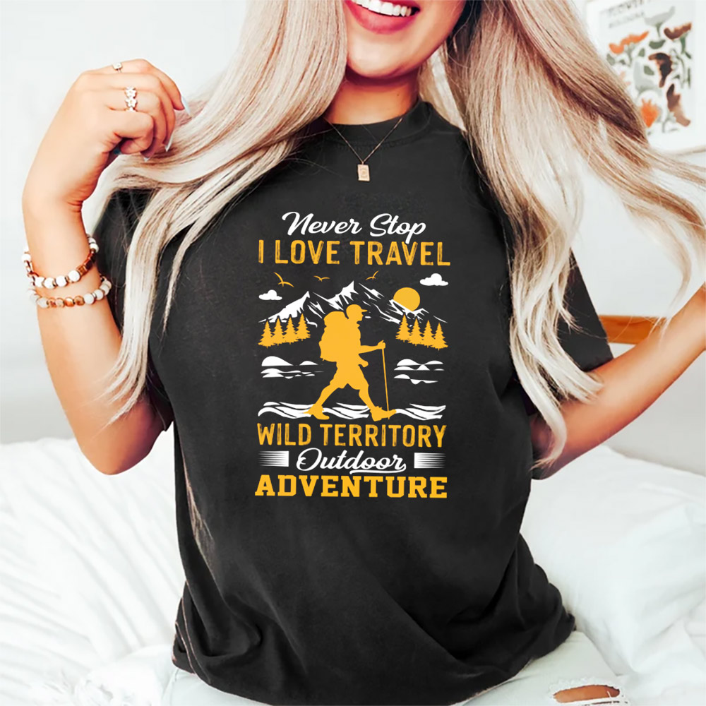 I Love Travel Outdoor Adventure T-shirt I Love Travel Outdoor Adventure T-shirt