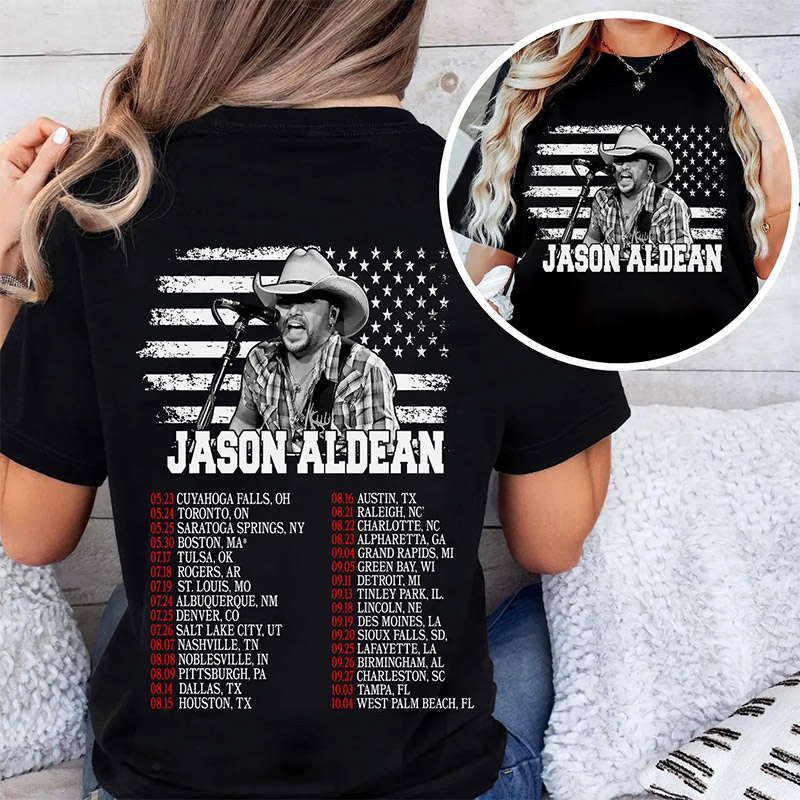 Jason Aldean Full Throttle Tour 2-sided Shirt Jason Aldean Full Throttle Tour 2-sided Shirt