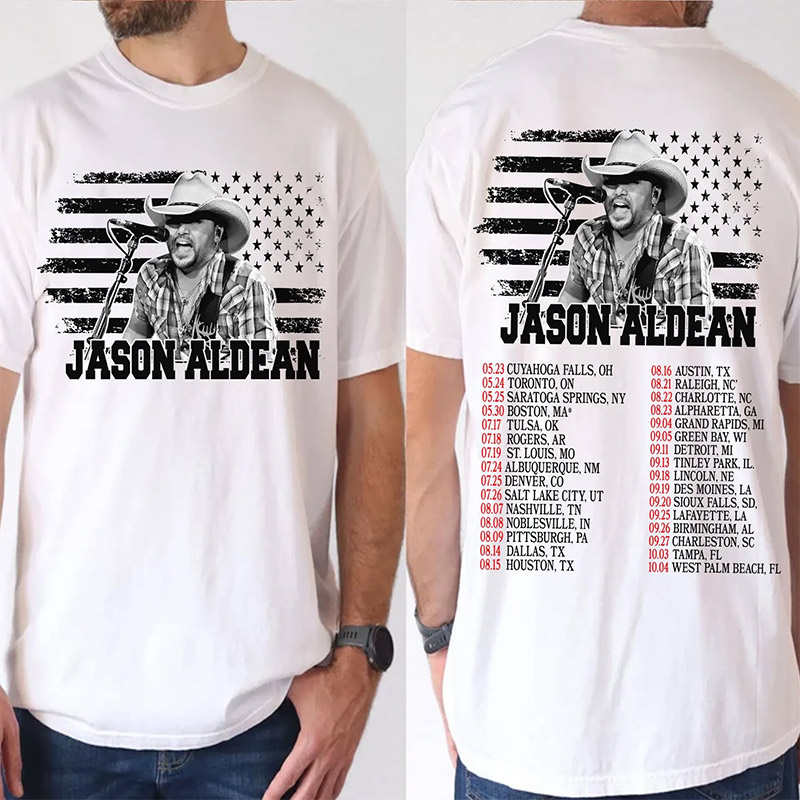 Jason Aldean Full Throttle Tour 2-sided Shirt Jason Aldean Full Throttle Tour 2-sided Shirt