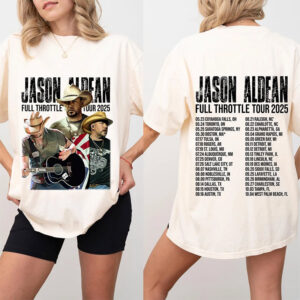 Jason Aldean Full Throttle Tour 2025 2 sided Shirt 1