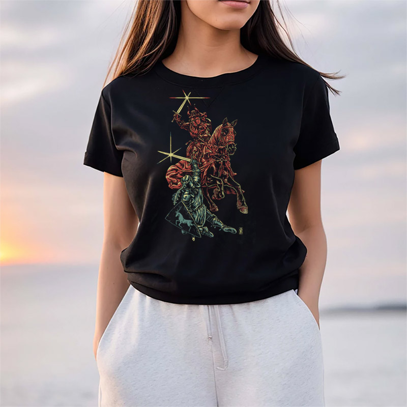 Knight Battle Medieval Fantasy T-shirt Knight Battle Medieval Fantasy T-shirt