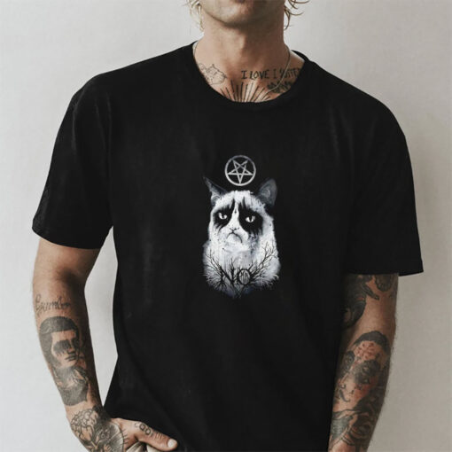 Metal No Grumpy Cat Demonic T shirt 1
