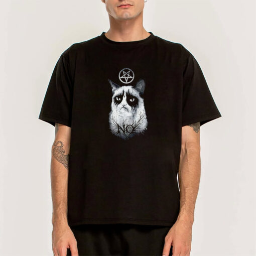 Metal No Grumpy Cat Demonic T shirt 2