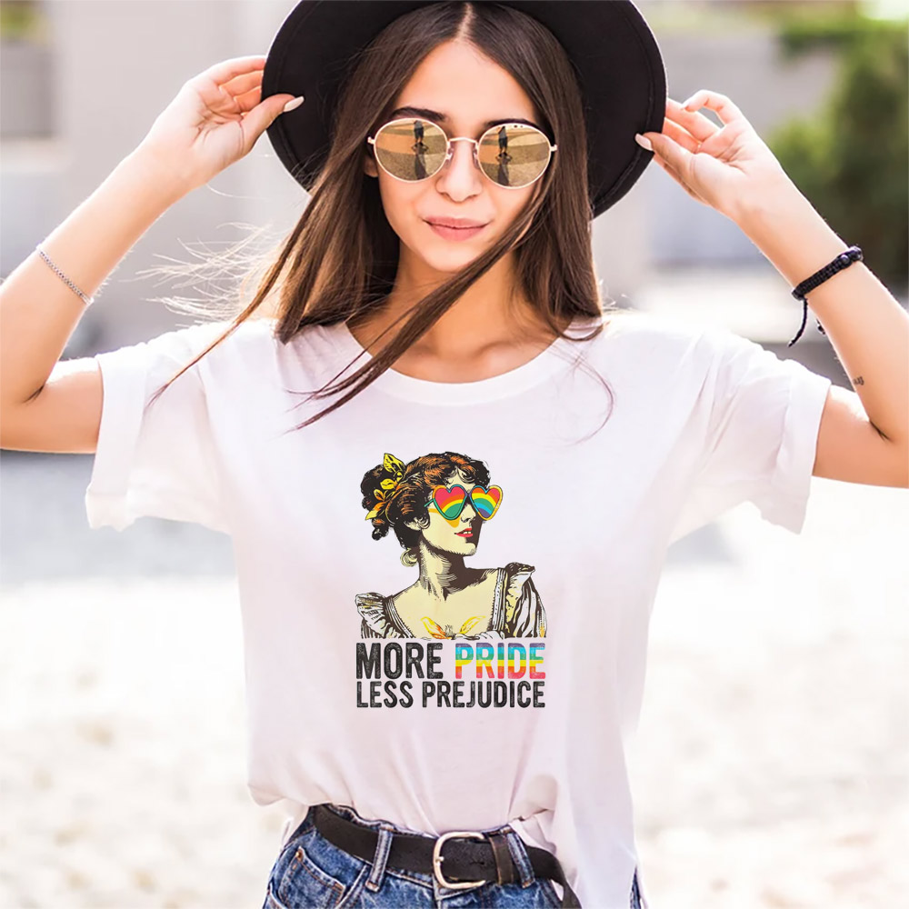 More Pride Less Prejudice LGBT Pride Month Vintage T-shirt More Pride Less Prejudice LGBT Pride Month Vintage T-shirt