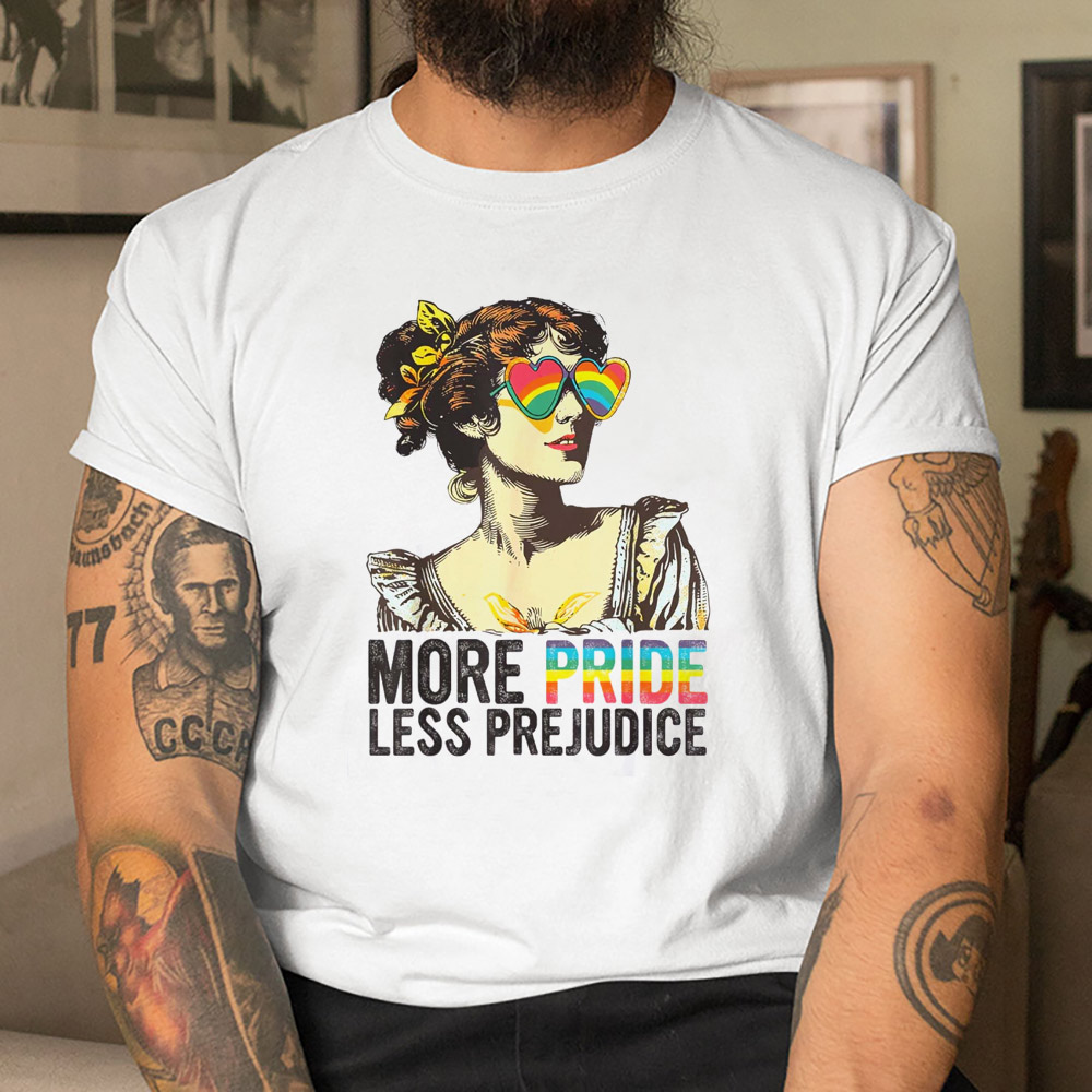 More Pride Less Prejudice LGBT Pride Month Vintage T-shirt More Pride Less Prejudice LGBT Pride Month Vintage T-shirt