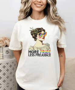 More Pride Less Prejudice month of pride LGBTQ Comfort Colors T shirt