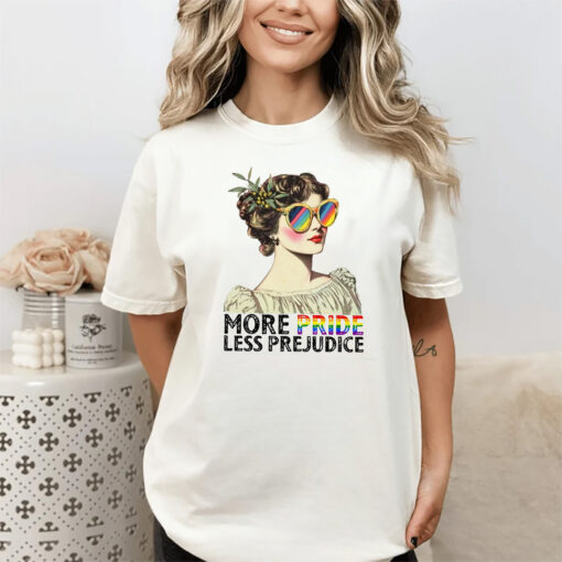 More Pride Less Prejudice month of pride LGBTQ Comfort Colors T shirt