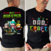 Personalized Best Dad Ever, Dad Craft Minecraft Dad And Kids T-shirt