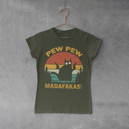 Pew Pew Madafakas Vintage Grumpy Cat Comfort Colors T shirt 3