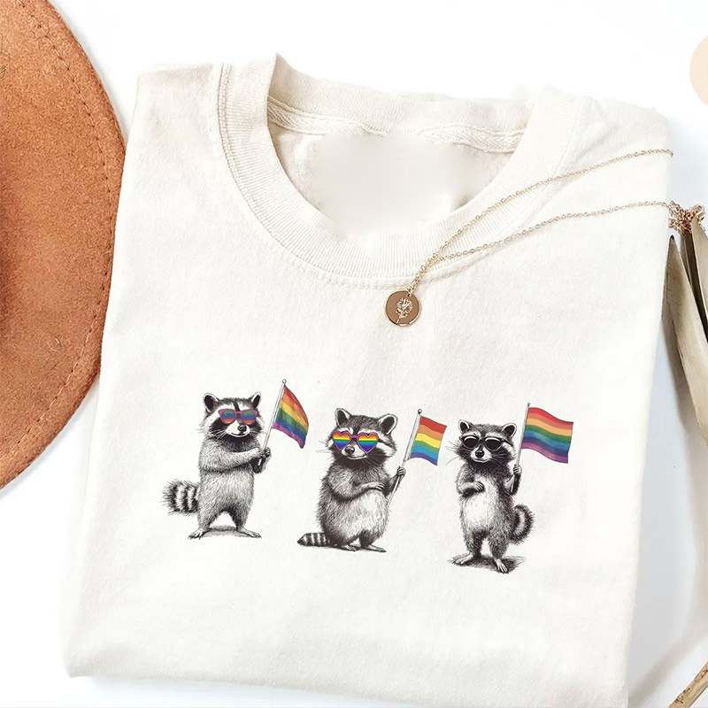 Raccoon Gay Pride LGBTQ T-shirt Raccoon Gay Pride LGBTQ T-shirt
