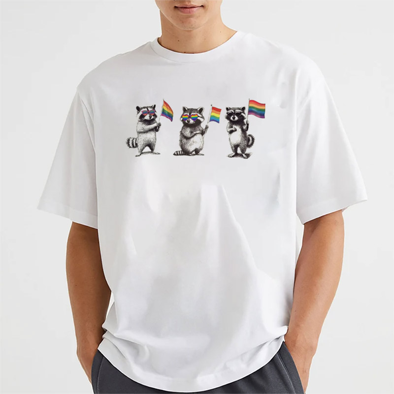 Raccoon Gay Pride LGBTQ T-shirt Raccoon Gay Pride LGBTQ T-shirt