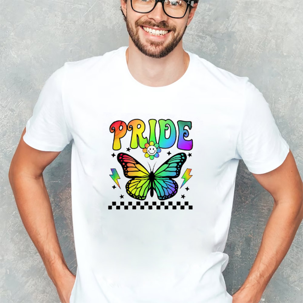 Rainbow Butterfly Pride Month 2025 LGBT T-shirt Rainbow Butterfly Pride Month 2025 LGBT T-shirt