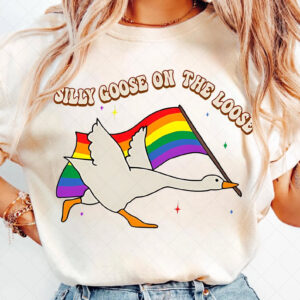 Silly Goose On The Loose LGBTQ Comfort Colors T-shirt Silly Goose On The Loose LGBTQ Comfort Colors T-shirt