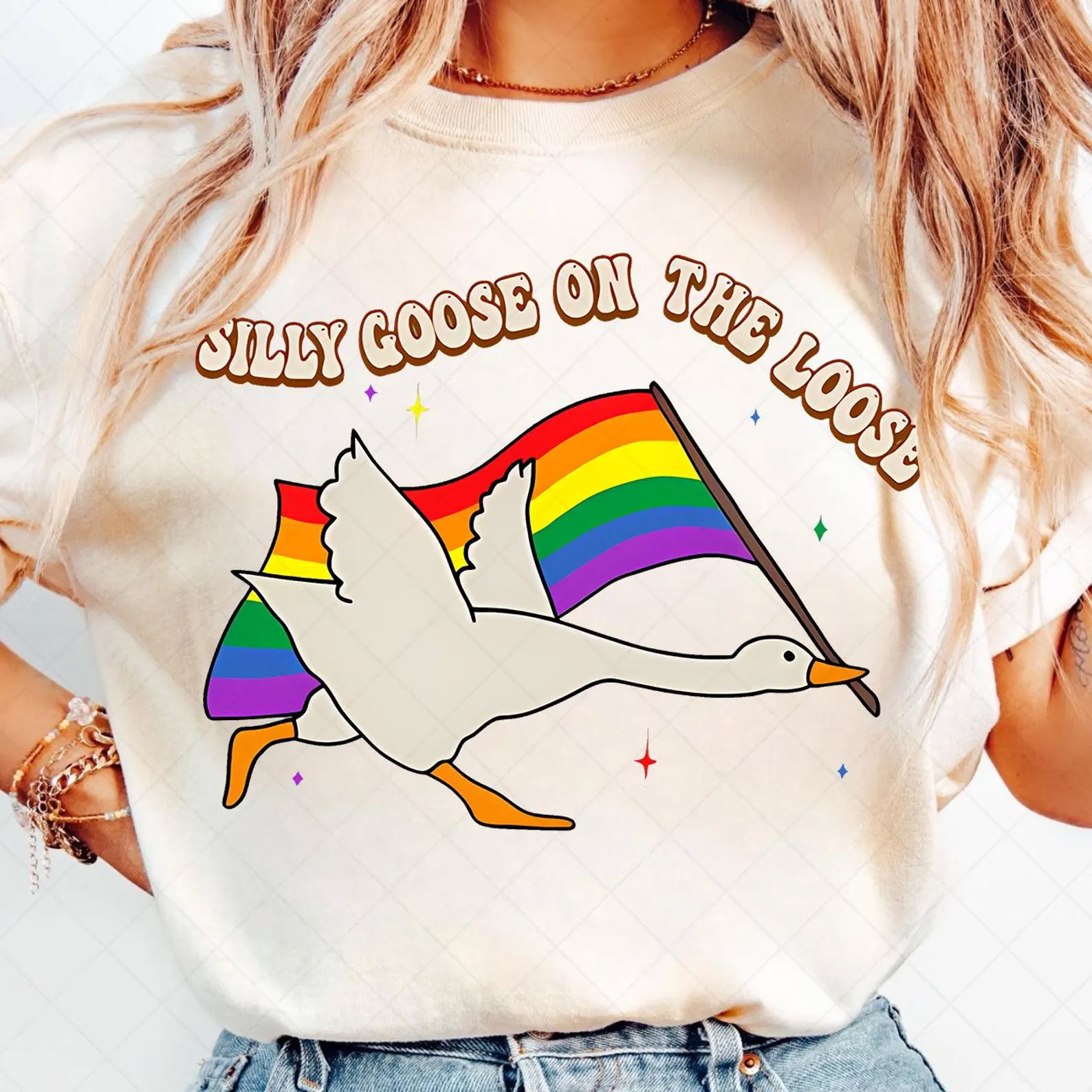 Silly Goose On The Loose LGBTQ Comfort Colors T-shirt Silly Goose On The Loose LGBTQ Comfort Colors T-shirt