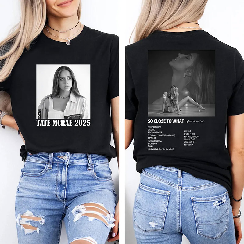 Tate McRae 2025 Tour 2-sided Shirt Tate McRae 2025 Tour 2-sided Shirt