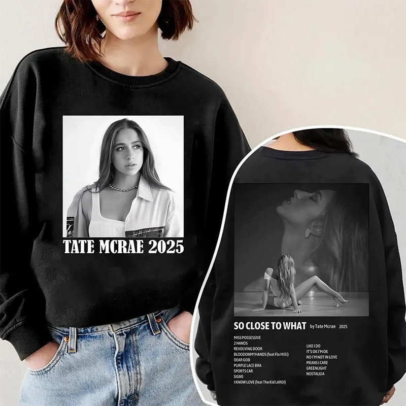 Tate McRae 2025 Tour 2-sided Shirt Tate McRae 2025 Tour 2-sided Shirt