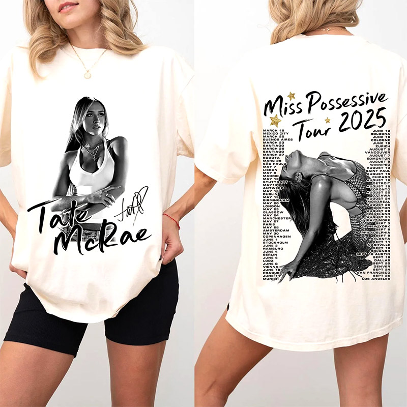 Tate McRae Tour 2025 2-sided Shirt Tate McRae Tour 2025 2-sided Shirt