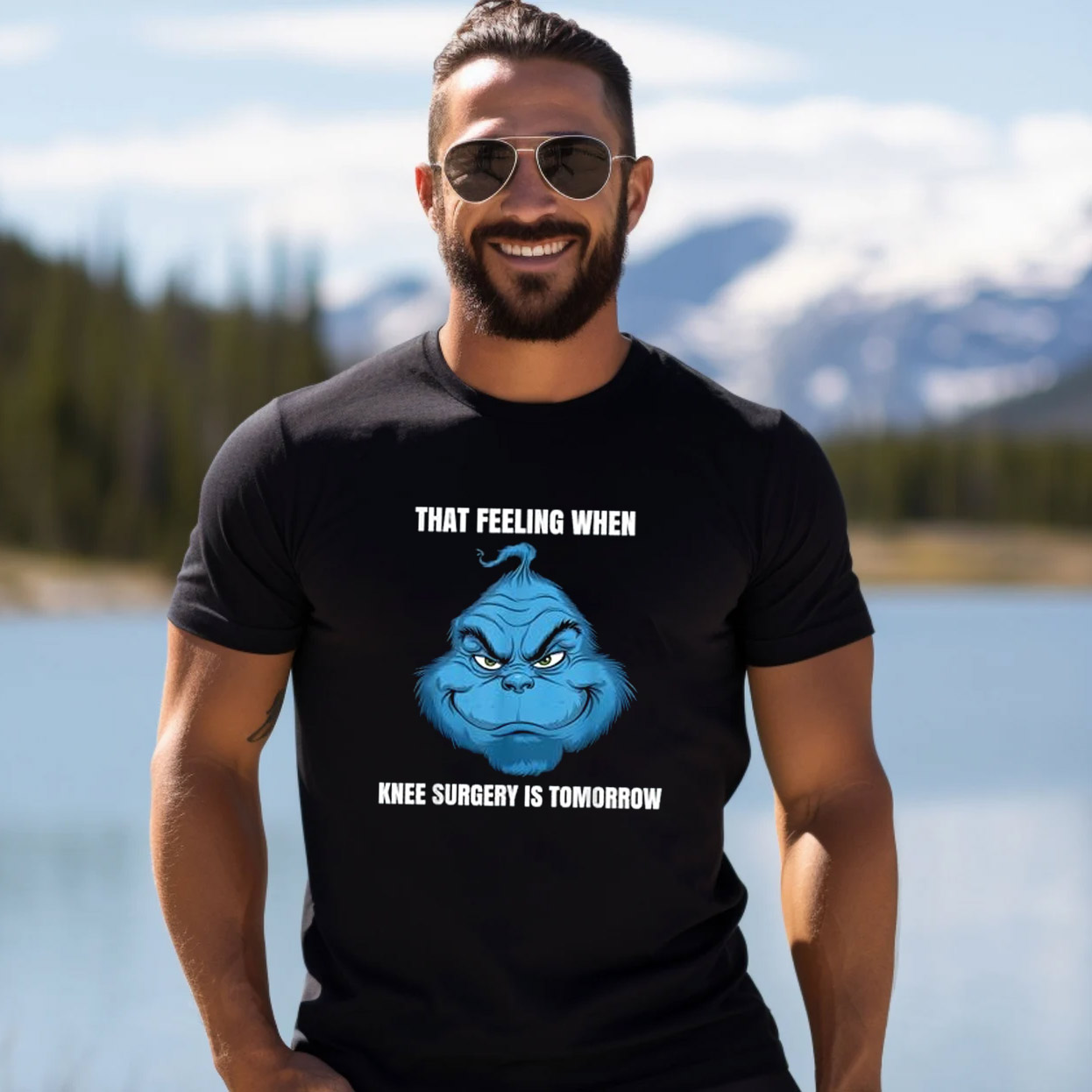 That Feeling When Knee Surgery Is Tomorrow Funny Grinch Meme T-shirt That Feeling When Knee Surgery Is Tomorrow Funny Grinch Meme T-shirt