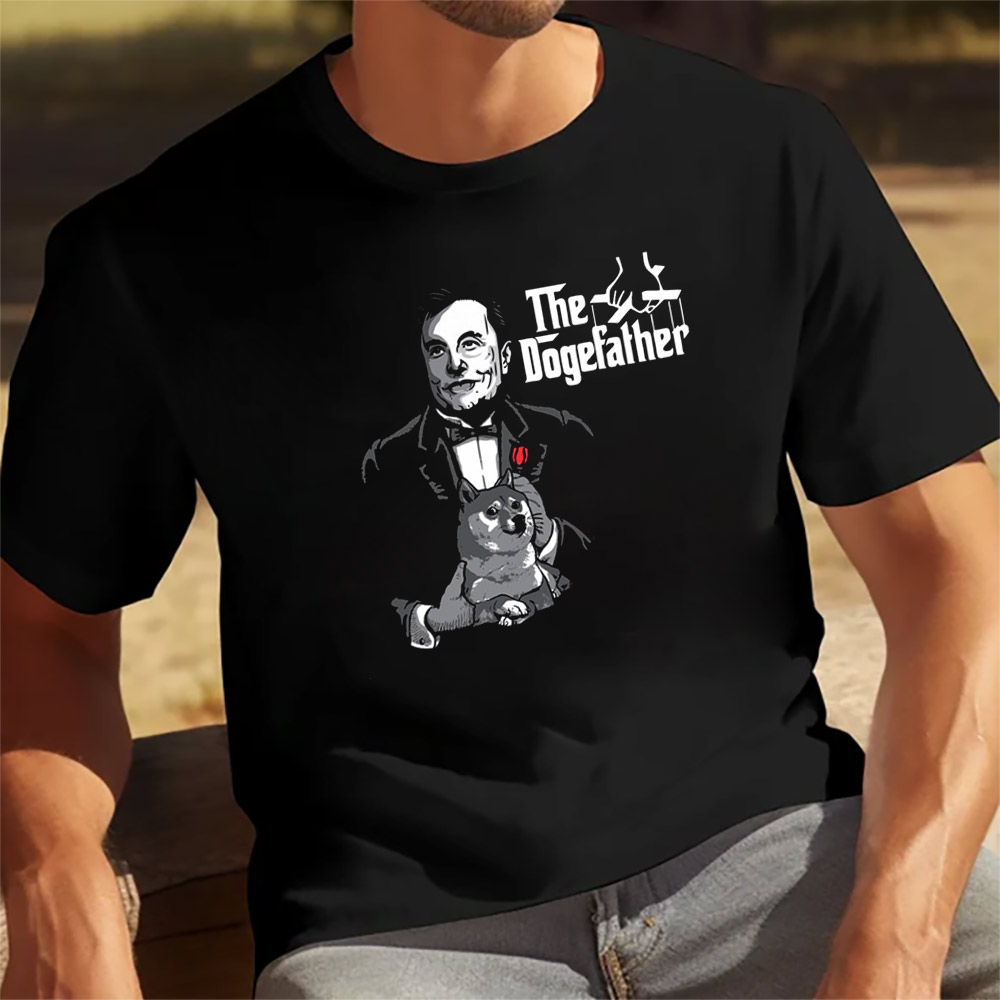 The Dogefather Funny Elon Musk And Inu Shiba T-shirt The Dogefather Funny Elon Musk And Inu Shiba T-shirt