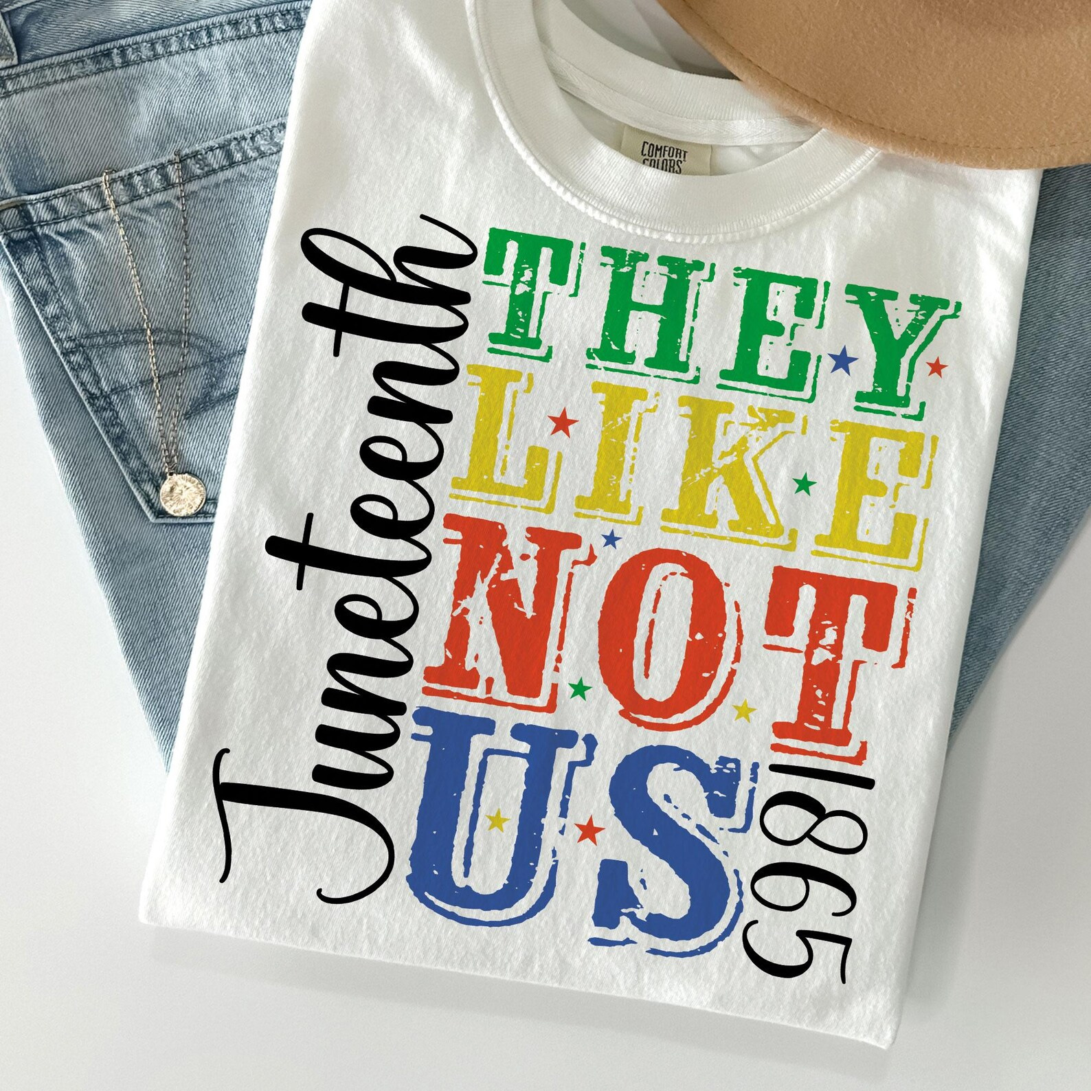 They Not Like Us 1865 Juneteenth Comfort Colors T-shirt They Not Like Us 1865 Juneteenth Comfort Colors T-shirt