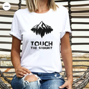 Touch The Summit Hiking Travel T shirt 1