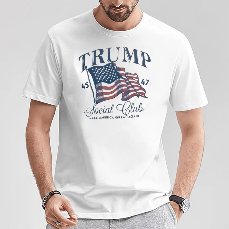 Trump Social Club USA Flag T-shirt Trump Social Club USA Flag T-shirt