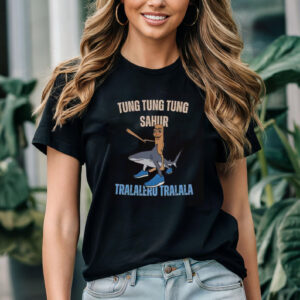 Tung Tung Tung Sahur X Tralalero Tralala Brainrot Meme T shirt 2