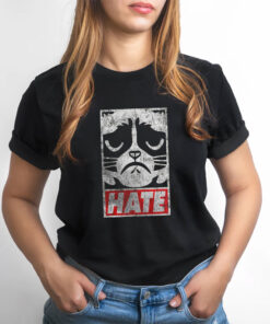 Vintage Hate Grumpy Cat Funny Cat Lovers T shirt 1