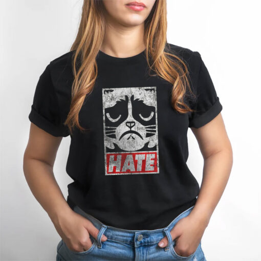 Vintage Hate Grumpy Cat Funny Cat Lovers T shirt 1